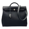 エルメス HERMES エールバッグMM □C刻 ブラック シルバー金具 トワル/レザー メンズ ショルダーバッグ