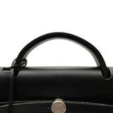 エルメス HERMES エールバッグMM □C刻 ブラック シルバー金具 トワル/レザー メンズ ショルダーバッグ