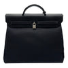 エルメス HERMES エールバッグMM □C刻 ブラック シルバー金具 トワル/レザー メンズ ショルダーバッグ