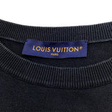 ルイ・ヴィトン LOUIS VUITTON インタルシアコットン ジャガード カットソー SS HPN83W ブラック コットン100% メンズ カットソー