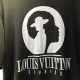 ルイ・ヴィトン LOUIS VUITTON インタルシアコットン ジャガード カットソー SS HPN83W ブラック コットン100% メンズ カットソー