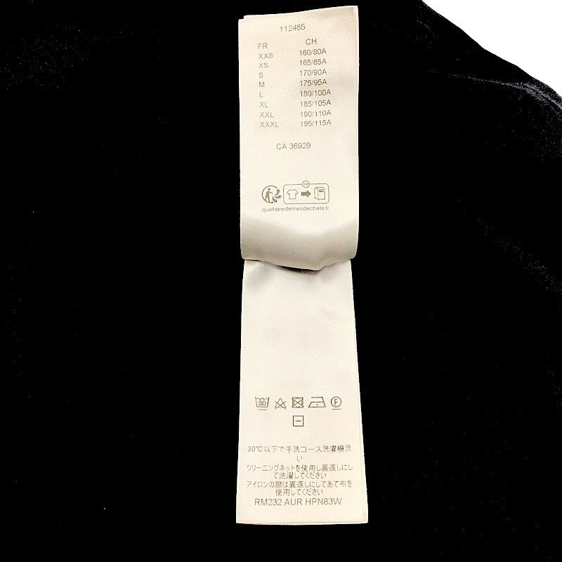 ルイ・ヴィトン LOUIS VUITTON インタルシアコットン ジャガード カットソー SS HPN83W ブラック コットン100% メンズ カットソー