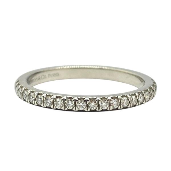 ティファニー TIFFANY＆CO ソレストハーフエタニティダイヤリング Pt950/ダイヤモンド ジュエリー