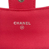 シャネル CHANEL クラシックフラップ カードケース AP0214 レッド キャビアスキン レディース カードケース