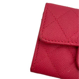 シャネル CHANEL クラシックフラップ カードケース AP0214 レッド キャビアスキン レディース カードケース