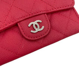 シャネル CHANEL クラシックフラップ カードケース AP0214 レッド キャビアスキン レディース カードケース