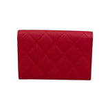 シャネル CHANEL クラシックフラップ カードケース AP0214 レッド キャビアスキン レディース カードケース