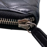 シャネル CHANEL クラシックロングジップウォレット ブラック/SV金具 ラム レディース 長財布
