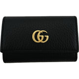 グッチ GUCCI GGマーモント6連キーケース 456118 ブラック レザー レディース キーケース