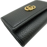 グッチ GUCCI GGマーモント6連キーケース 456118 ブラック レザー レディース キーケース