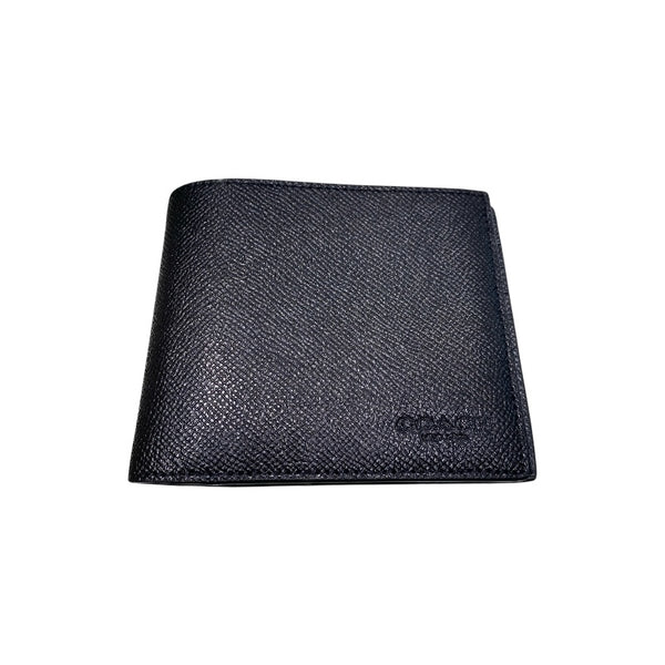 コーチ COACH ロゴ二つ折り財布 C6331 ブラック レザー メンズ 二つ折り財布