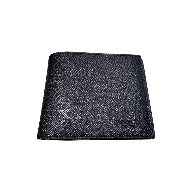 コーチ COACH ロゴ二つ折り財布 C6331 ブラック レザー メンズ 二つ折り財布