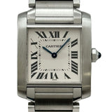 カルティエ Cartier タンク フランセーズ MM W51003Q3 アイボリー ステンレススチール クオーツ ユニセックス 腕時計