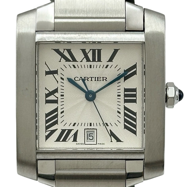 カルティエ Cartier タンクフランセーズ LM W51002Q3 シルバー