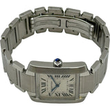カルティエ Cartier タンクフランセーズ LM W51002Q3 シルバー ステンレススチール 自動巻き レディース 腕時計
