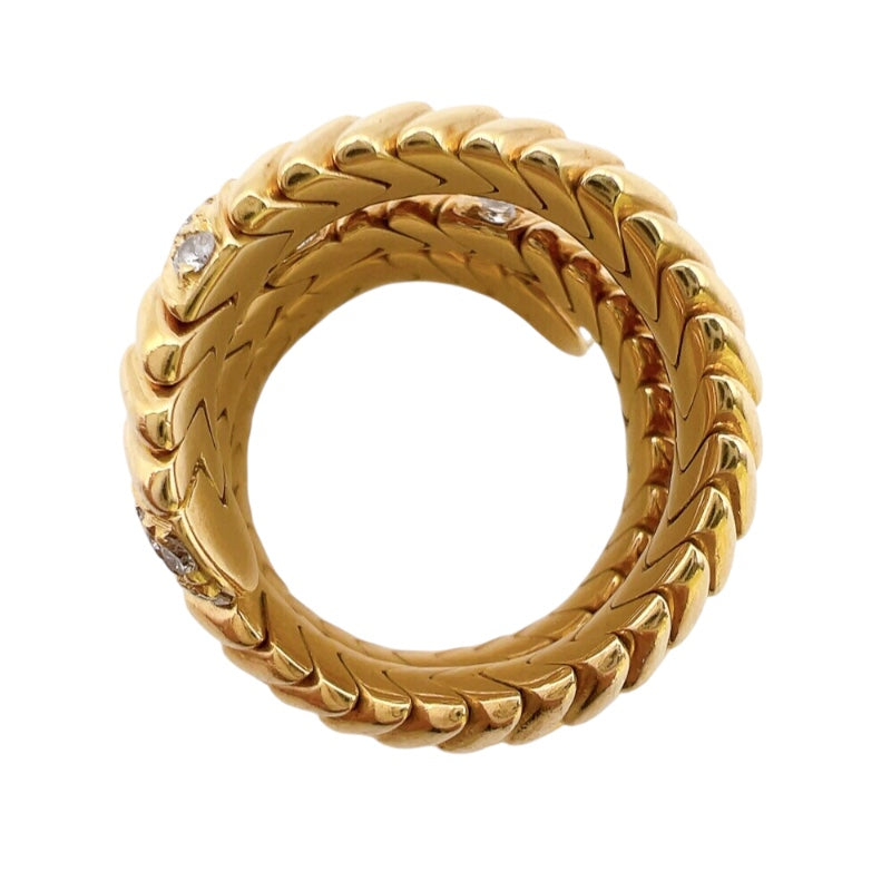 ブルガリ BVLGARI スピガ　スネークダイヤリング イエローゴールド 750YG ジュエリー