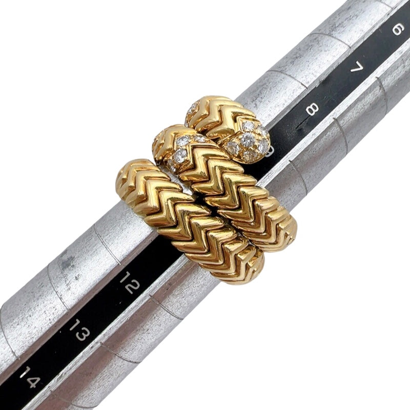 ブルガリ BVLGARI スピガ　スネークダイヤリング イエローゴールド 750YG ジュエリー
