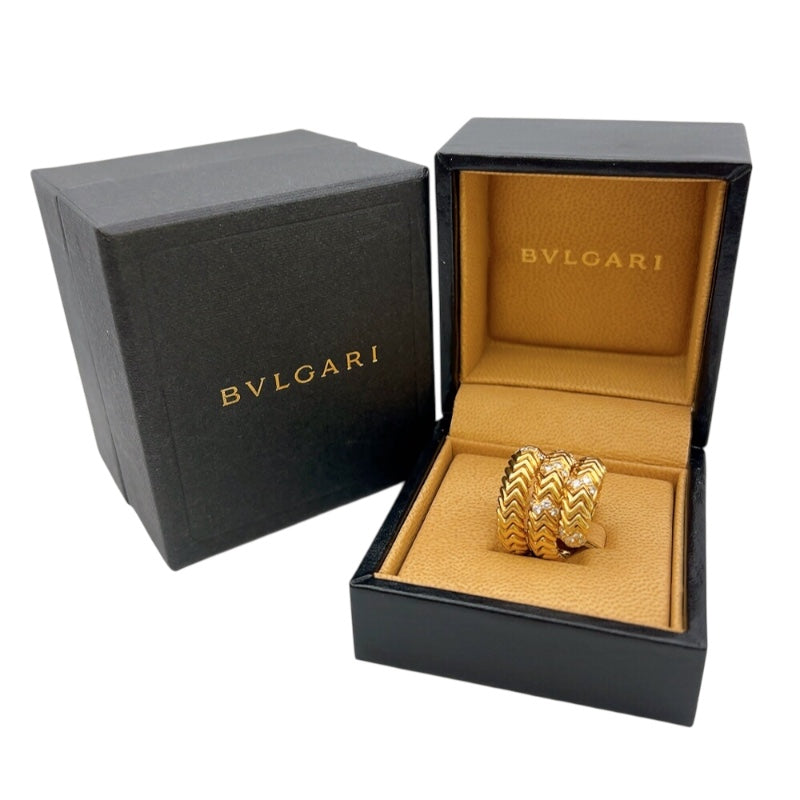 ブルガリ BVLGARI スピガ　スネークダイヤリング イエローゴールド 750YG ジュエリー