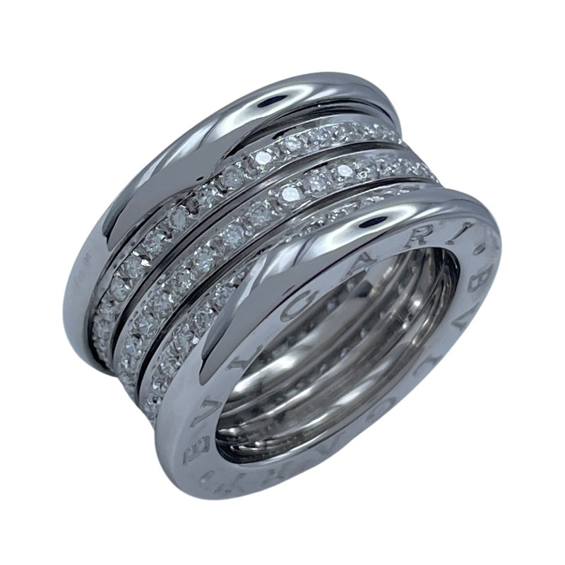 ブルガリ BVLGARI ビーゼロワンリング４バンド(M)フルダイヤ ホワイトゴールド 750 ダイヤモンド ジュエリー