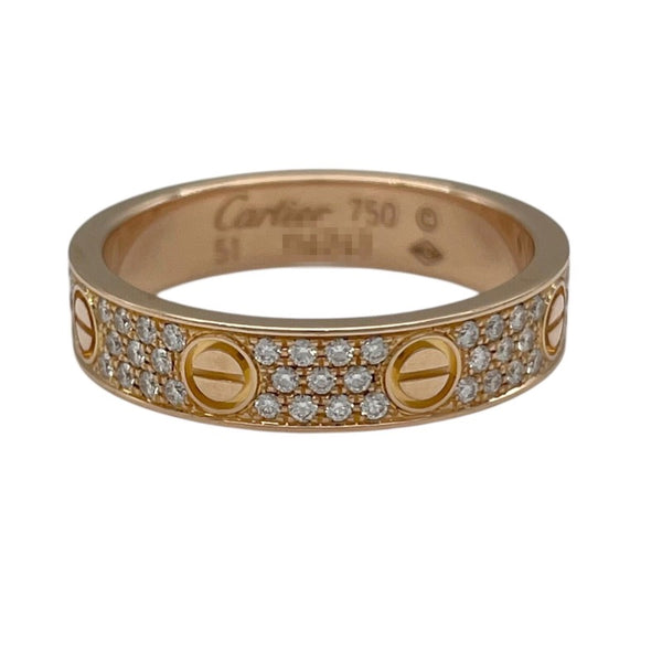 カルティエ Cartier ミニラブリング パヴェダイヤ #51(11号) K18PG ジュエリー