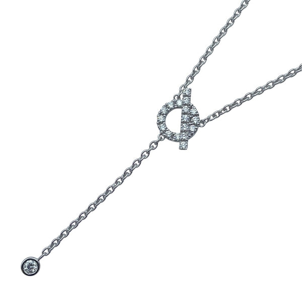エルメス HERMES フィネスダイヤラリアットネックレス ホワイトゴールド Au750 ジュエリー