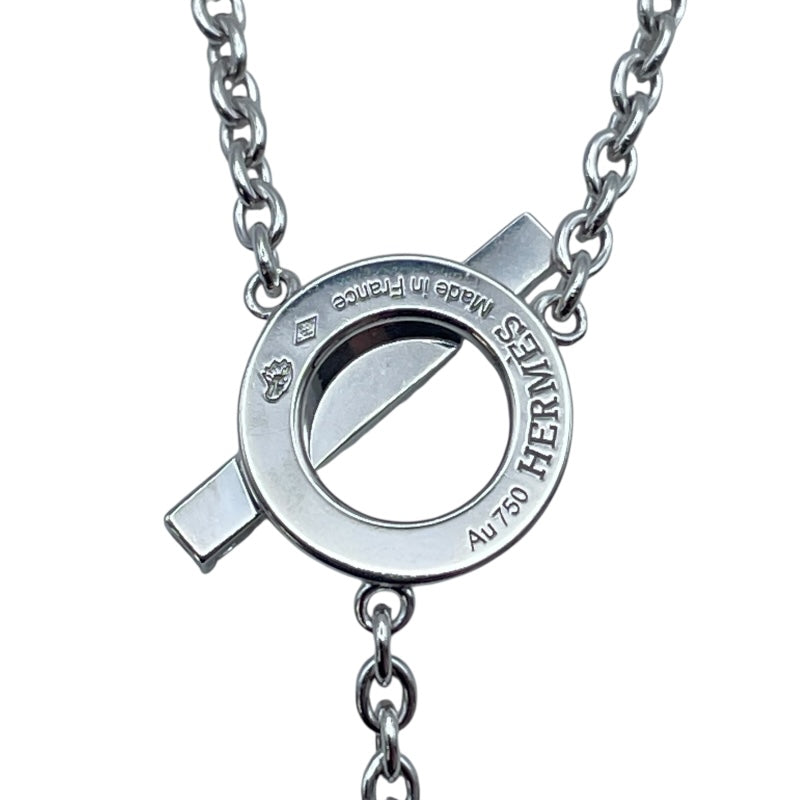エルメス HERMES フィネスダイヤラリアットネックレス ホワイトゴールド Au750 ジュエリー
