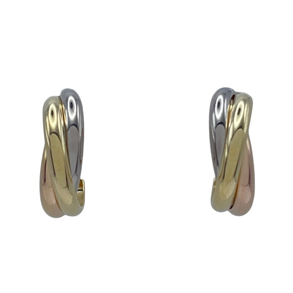 カルティエ Cartier トリニティミニピアス ゴールド/ホワイトゴールド/ピンクゴールド 750 ジュエリー