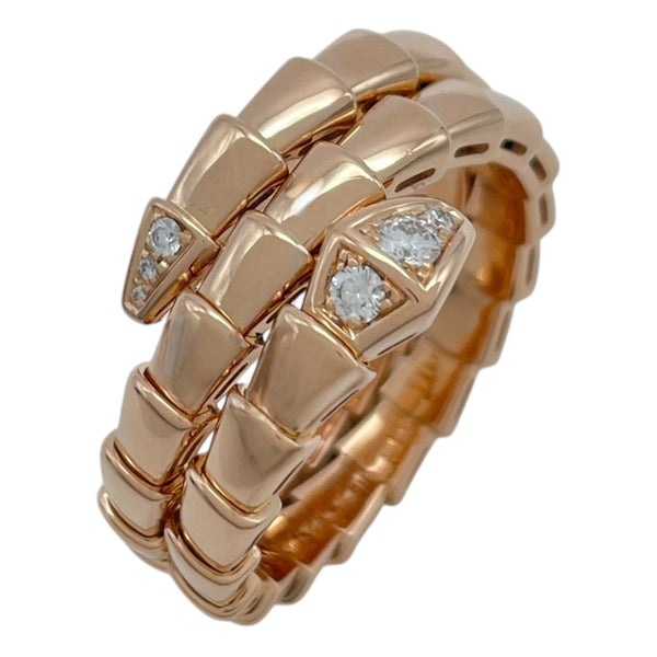 ブルガリ BVLGARI セルペンティヴァイパーダイヤリング ピンクゴールド 750 ダイヤモンド ジュエリー