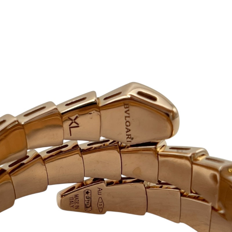 ブルガリ BVLGARI セルペンティヴァイパーダイヤリング ピンクゴールド 750 ダイヤモンド ジュエリー