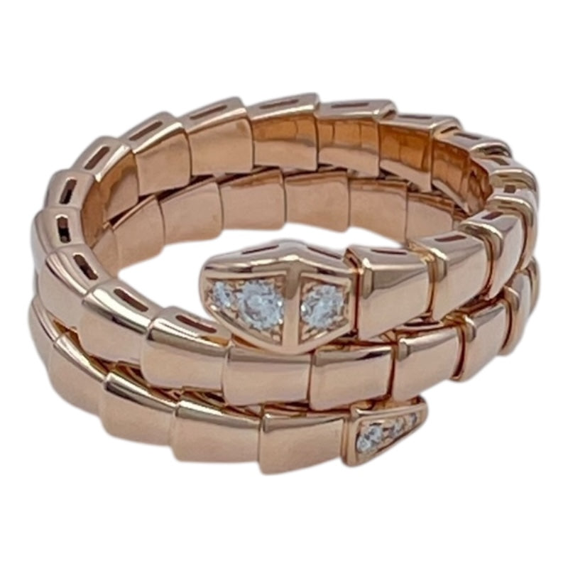 ブルガリ BVLGARI セルペンティヴァイパーダイヤリング ピンクゴールド 750 ダイヤモンド ジュエリー
