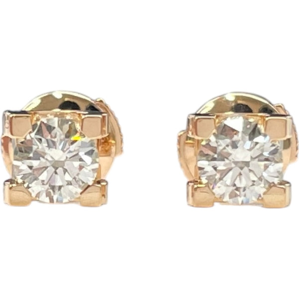 カルティエ Cartier Cドゥ カルティエ ダイヤピアス ピンクゴールド K18PG ダイヤモンド ジュエリー
