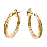 カルティエ Cartier フープ ダイヤピアス イエローゴールド K18YG ダイヤモンド ジュエリー