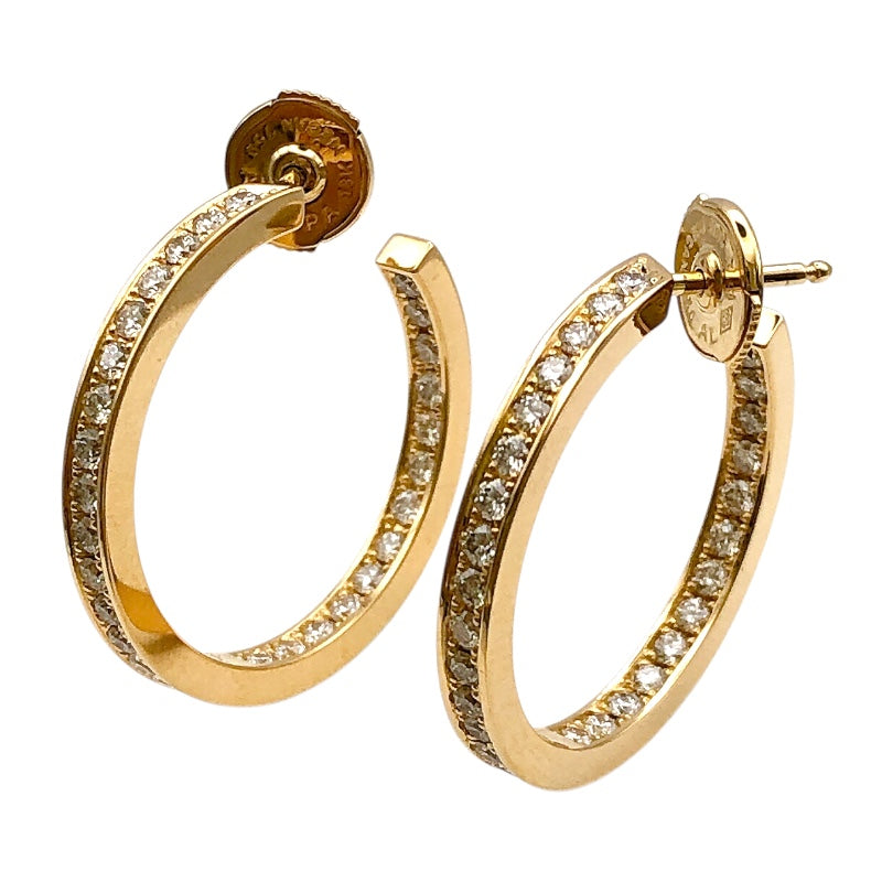 カルティエ Cartier フープ ダイヤピアス イエローゴールド K18YG ダイヤモンド ジュエリー