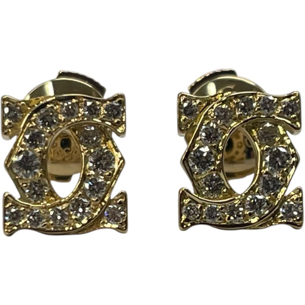 カルティエ Cartier アントルラセ ダイヤピアス イエローゴールド K18YG ダイヤモンド ジュエリー