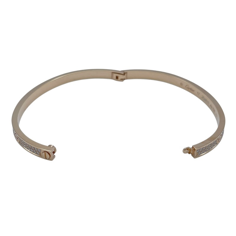 カルティエ Cartier ラブブレスSM #17 パヴェダイヤ ピンクゴールド Au750 ダイヤモンド ジュエリー