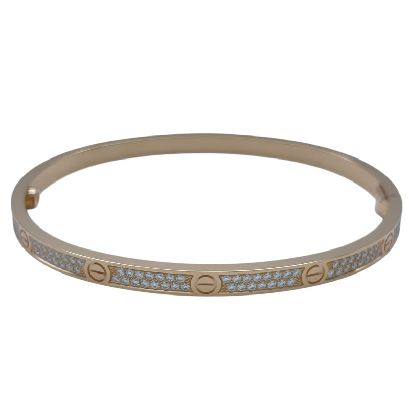 カルティエ Cartier ラブブレスSM #17 パヴェダイヤ ピンクゴールド Au750 ダイヤモンド ジュエリー