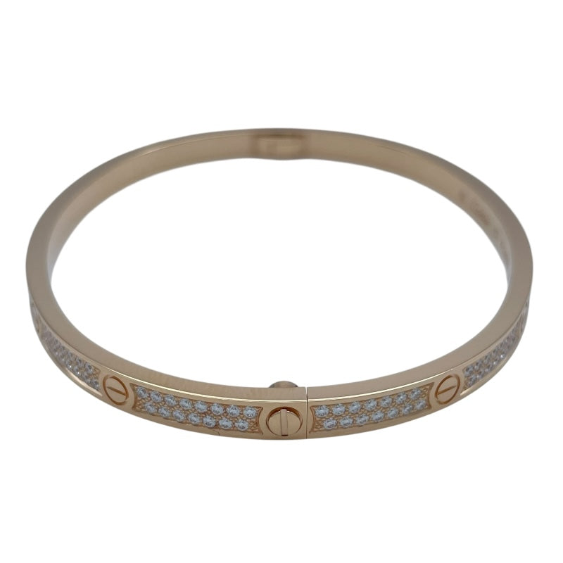 カルティエ Cartier ラブブレスSM #17 パヴェダイヤ ピンクゴールド Au750 ダイヤモンド ジュエリー