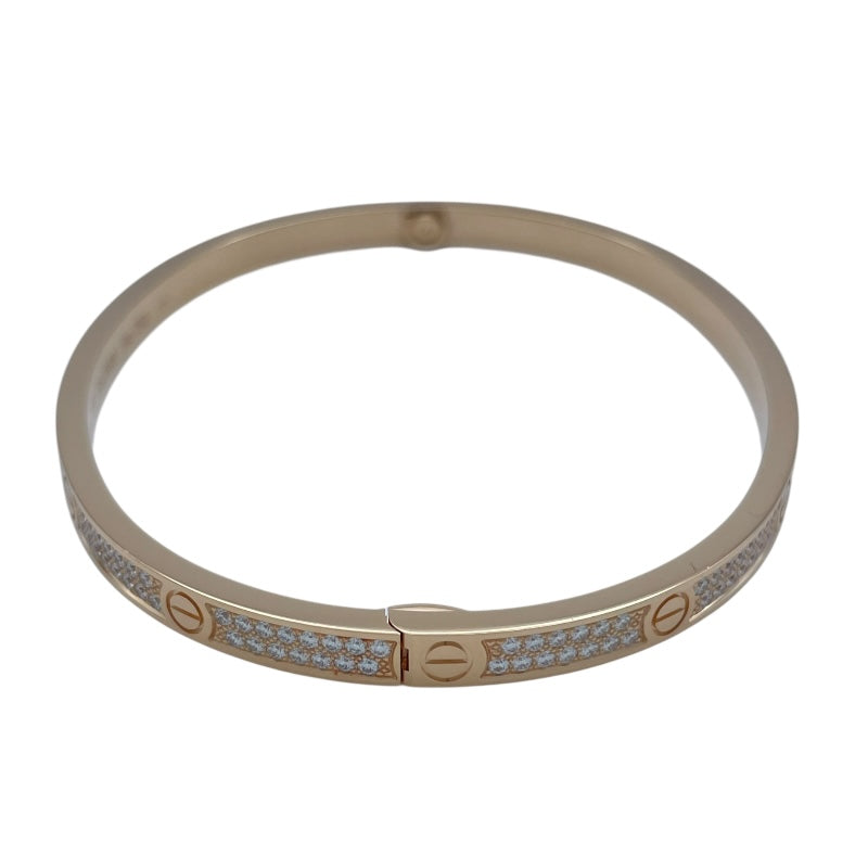 カルティエ Cartier ラブブレスSM #17 パヴェダイヤ ピンクゴールド Au750 ダイヤモンド ジュエリー