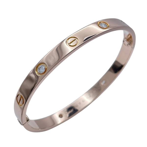 カルティエ Cartier ラブブレス 4Pダイヤ ピンクゴールド Au750 ジュエリー