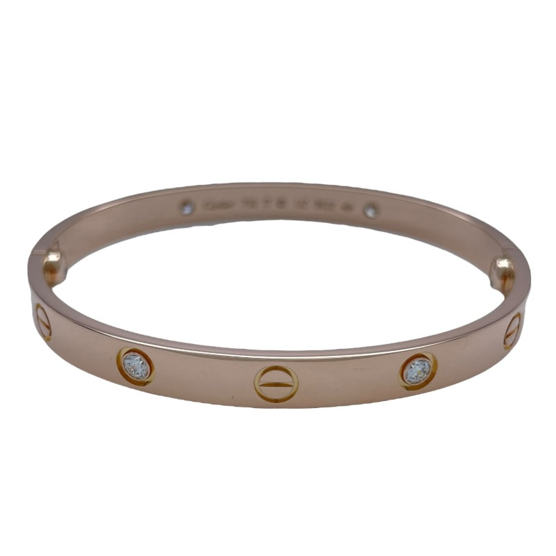 カルティエ Cartier ラブブレス 4Pダイヤ ピンクゴールド Au750 ジュエリー