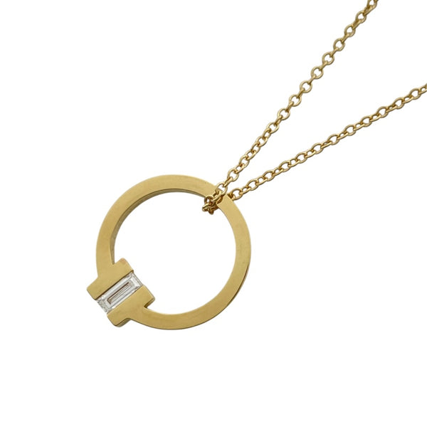 Tiffany & Co. Au750 ネックレス 50〜55cm ティファニー TIFFANY＆CO Tスクエアダイヤネックレス ゴールド Au750