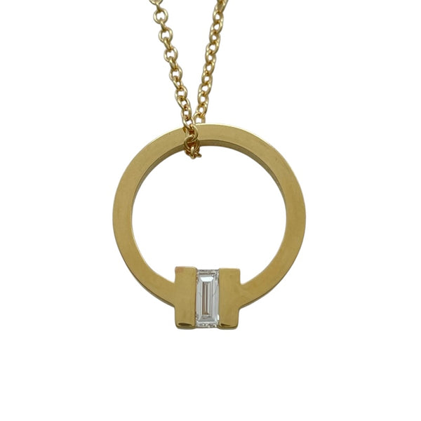 ティファニー TIFFANY＆CO Tスクエアダイヤネックレス ゴールド Au750 ダイヤモンド ジュエリー