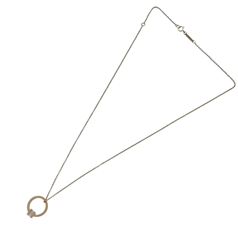 ティファニー TIFFANY＆CO Tスクエアダイヤネックレス ピンクゴールド Au750 ジュエリー