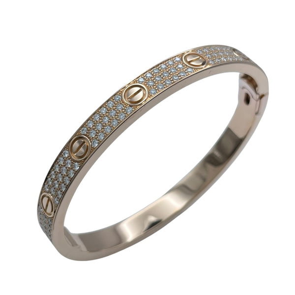 カルティエ Cartier ラブブレス パヴェダイヤ ピンクゴールド Au750 ジュエリー