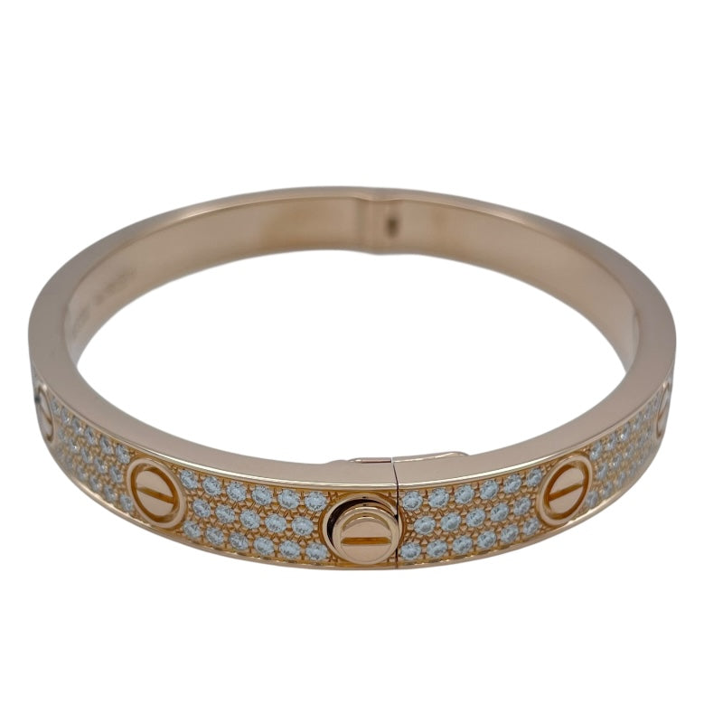 カルティエ Cartier ラブブレス パヴェダイヤ ピンクゴールド Au750 ジュエリー