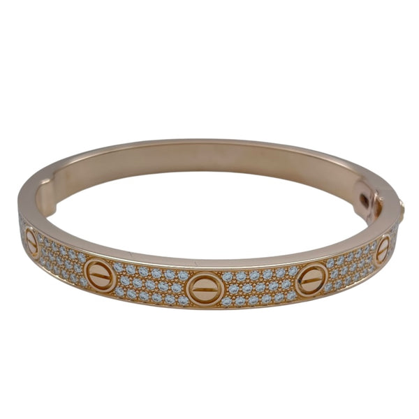 カルティエ Cartier ラブブレス パヴェダイヤ ピンクゴールド Au750 ジュエリー