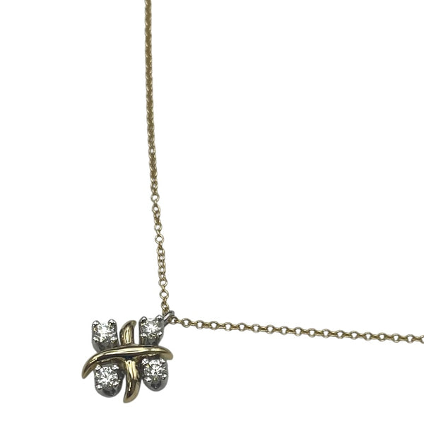 ティファニー TIFFANY＆CO ジャン・シュランバージェ リン ダイヤネックレス イエローゴールド/プラチナ 750/Pt950 ジュエリー