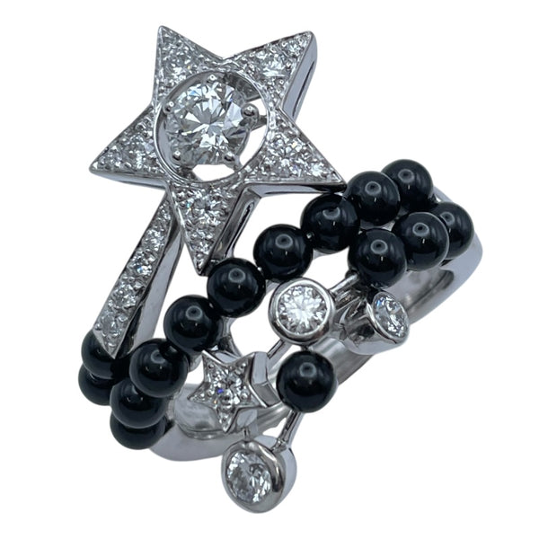 シャネル CHANEL コメットダイヤ/ブラックスピネルリング ホワイトゴールド Au750 ジュエリー