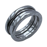 ブルガリ BVLGARI ビーゼロワンリング 3バンド (S) ホワイトゴールド 750 ジュエリー