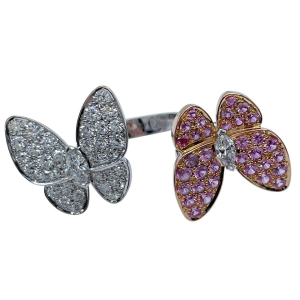 ヴァンクリーフ＆アーペル Van Cleef & Arpels ドゥパピヨンアントレレドアリング ホワイトゴールドxピンクゴールド Au750 ジュエリー